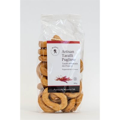 De Luca's Artisan Taralli w / Italian Peperoncino 20 / 300g De Luca's Artisan Taralli w / Italian Peperoncino 20 / 300g