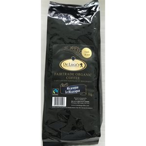 De Luca's Nicaragua FairTrade Organic Dark Roast 1kg