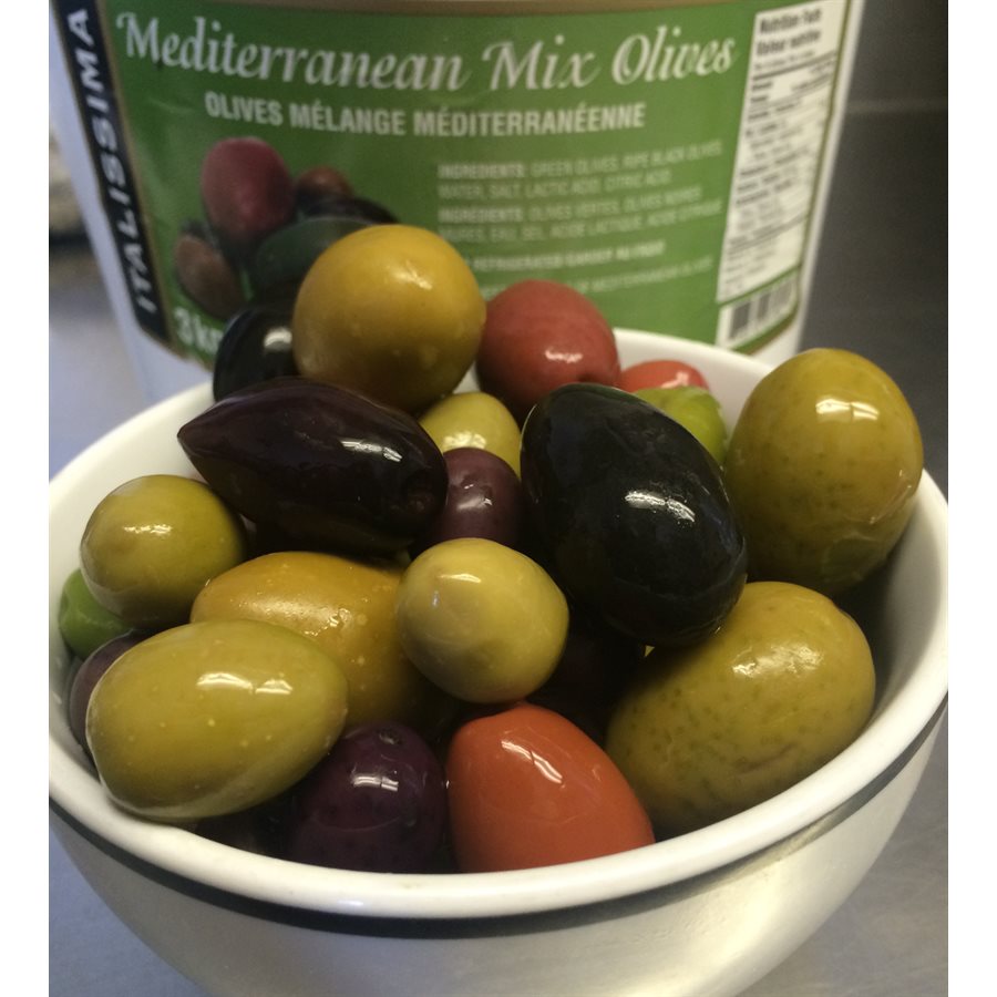 Mediterranean Mixed Olives in Brine 3kg Italissima