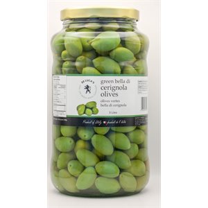 De Luca's Green Cerignola Olives 4 / 3L