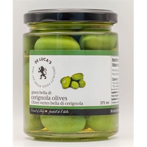 De Luca's Green Cerignola Olives 12 / 375ml