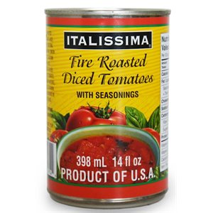 Italissima Diced Fire Roasted Tomatoes 12 / 398ml